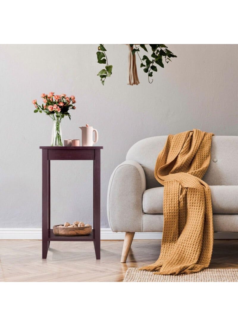 Umark - umark Tall Table Wooden Table Side Tabel Sheesham Wood Table Long Bar Table Natural Walnut - Image 1