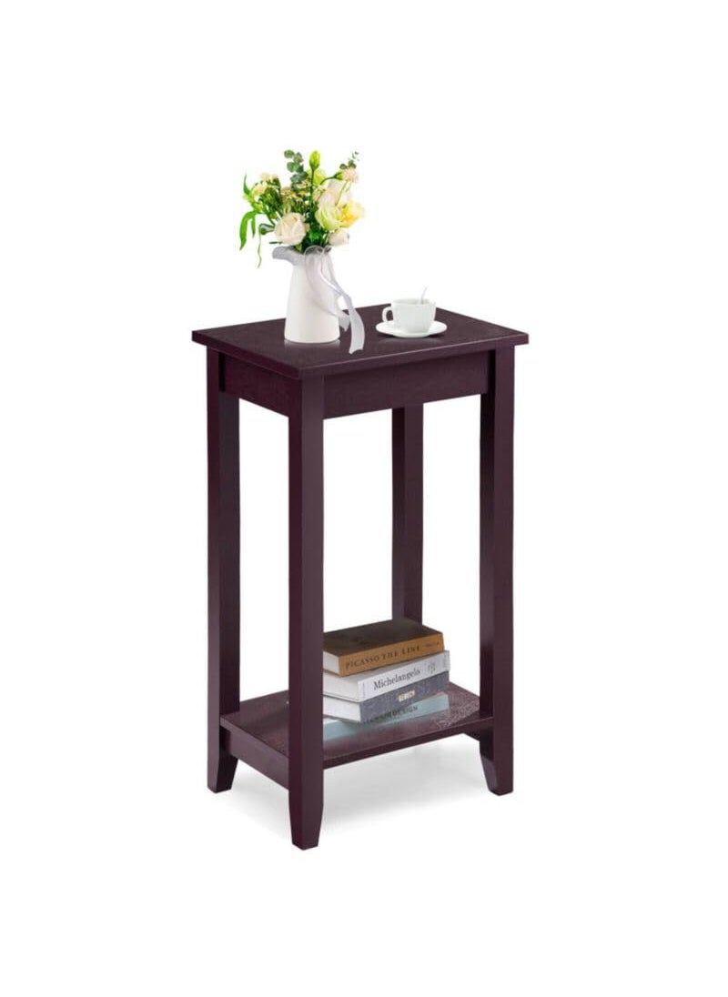 Umark - umark Tall Table Wooden Table Side Tabel Sheesham Wood Table Long Bar Table Natural Walnut - Image 1