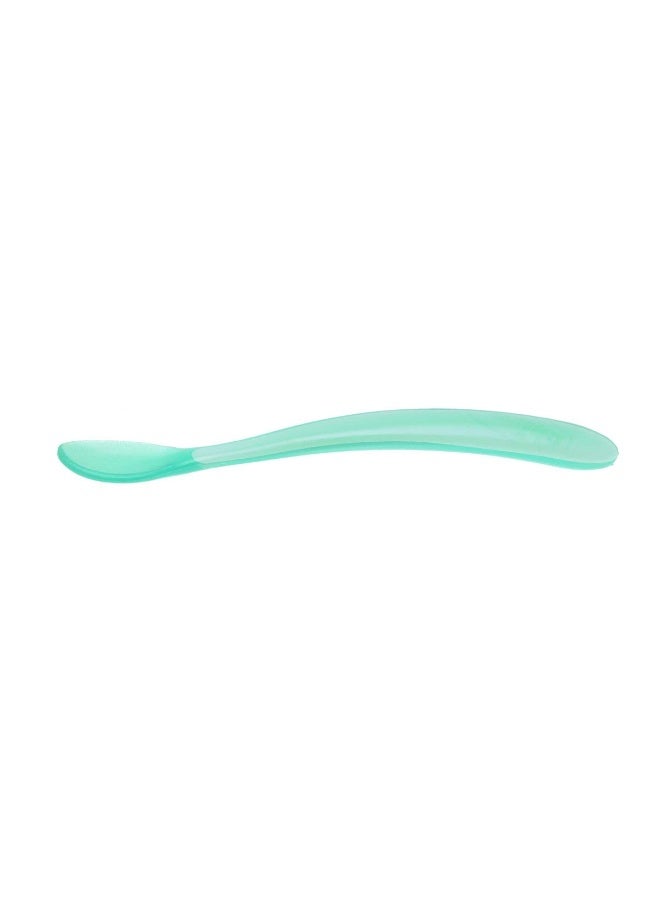 Chicco Baby Self Feeding Spoon with Soft Tip, Suitable For Training Toddlers, Soft & Flexible Silicone, Blue, 6m+ (Pack of 2) - Image 3