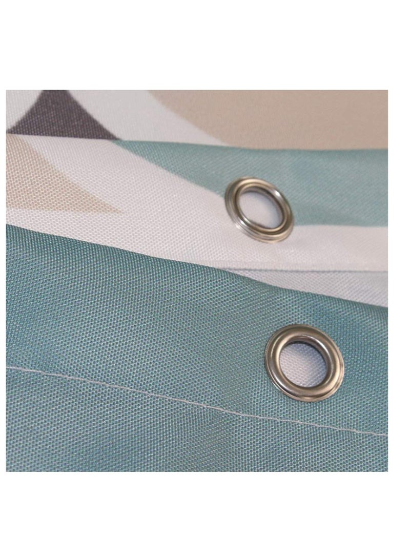 SOLARAE Shower Curtain Waterproof Mould Proof, Waterproof Polyester Fabric, Machine Washable Thicked Polyester Fabric, with 12 Hooks and Weighted Hem for Bath Tub and Shower Stall - Image 5