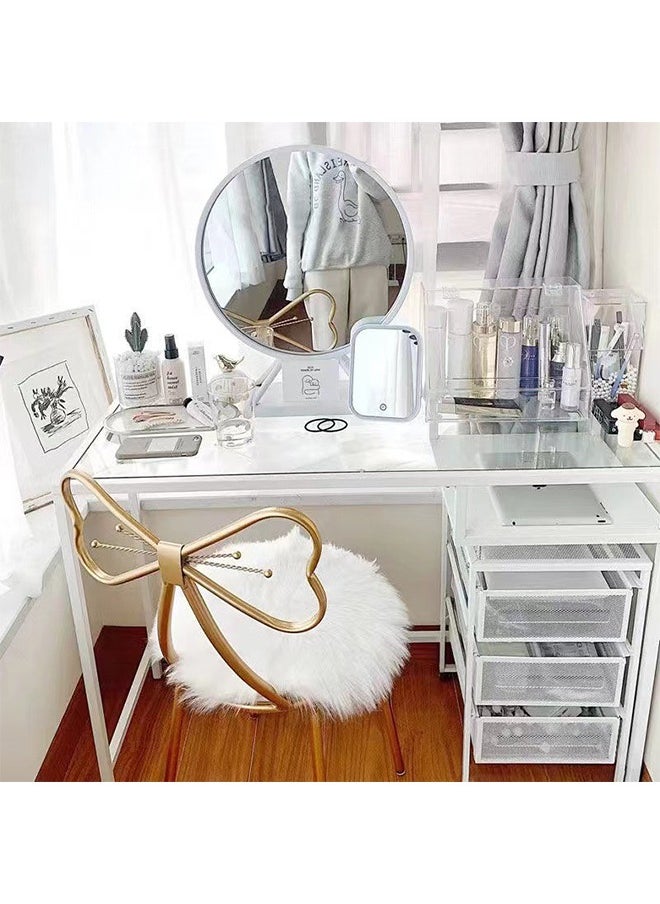 Sharpdo Nordic Style Vanity Desk, Simple Space-saving Glass Table, Ins Style Make-up Table for Apartment Bedroom 100*36*75 cm  - Image 2