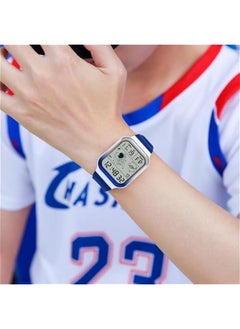 OCTOBER Digital Watch Rectangular Watches for Women Men White Unisex Square LED Electronic 5ATM Waterproof Wristwatch Sports Silicone Strap  - Image 3
