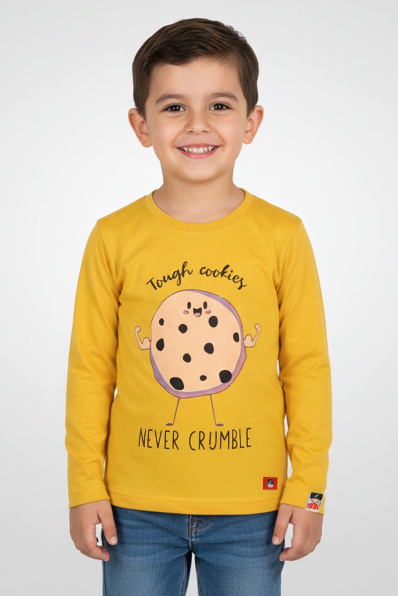 Hamleys Toddlers Boy Crew Neck Short Sleeve Graphic Print T-Shirt, Yellow - Image 1