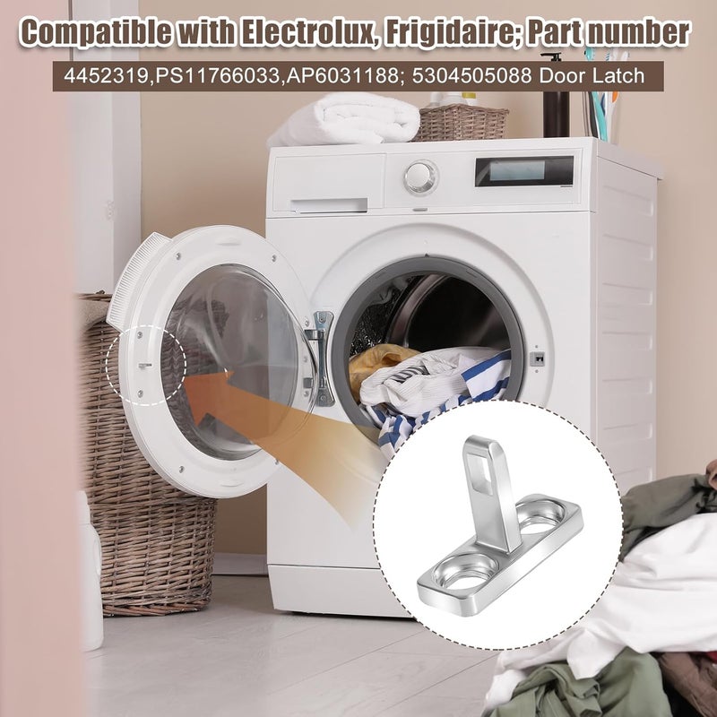 NQEUEPN 5304505088 قطعة استبدال لقفل باب الغسالة، مفتاح باب الغسالة لطرازات Electrolux Frigidaire AP6031188، 4452319، PS11766033، EFLW317TIW0، EFLW417SIW0، EFLS517SIW0 – أجزاء للغسالة. - Image 4