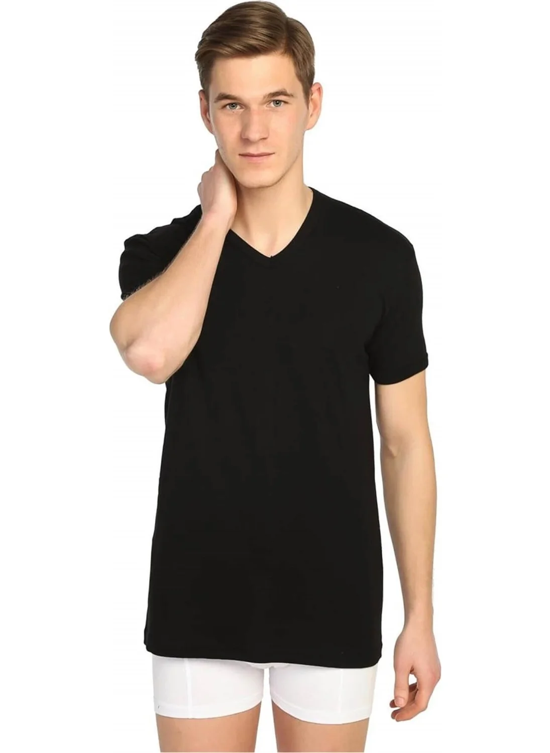 Tutku 6 Pieces 107 Men's V-Neck Undershirt Undershirt Black
