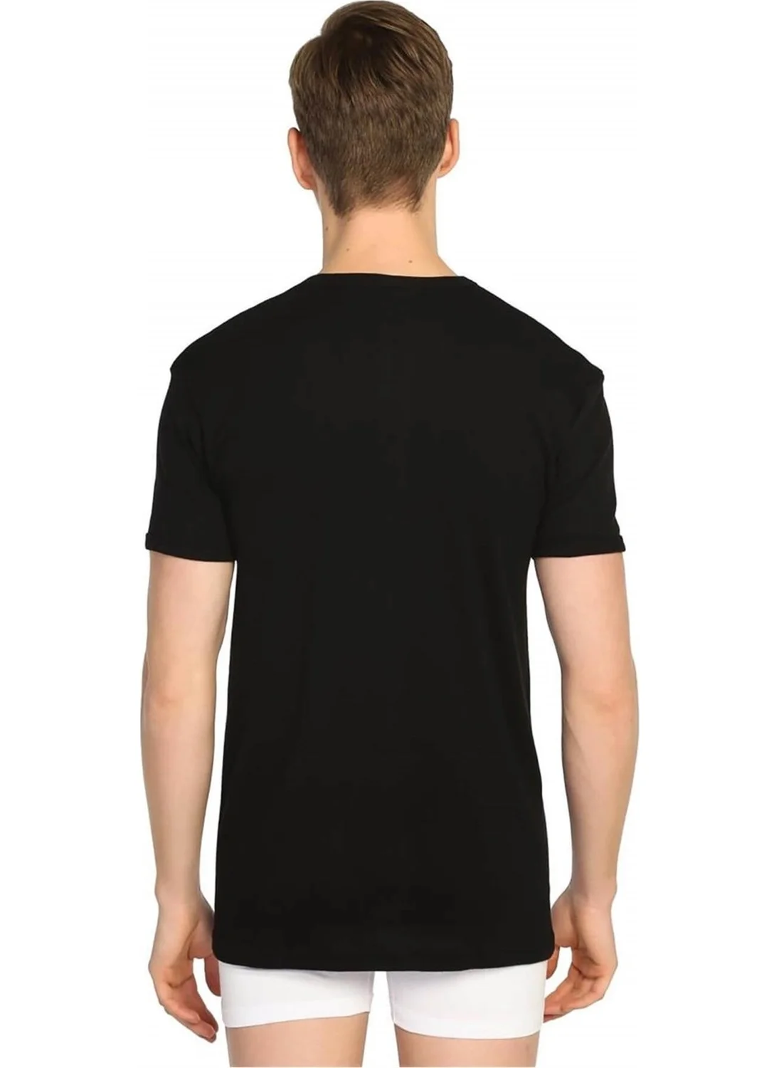 Tutku 6 Pieces 107 Men's V-Neck Undershirt Undershirt Black