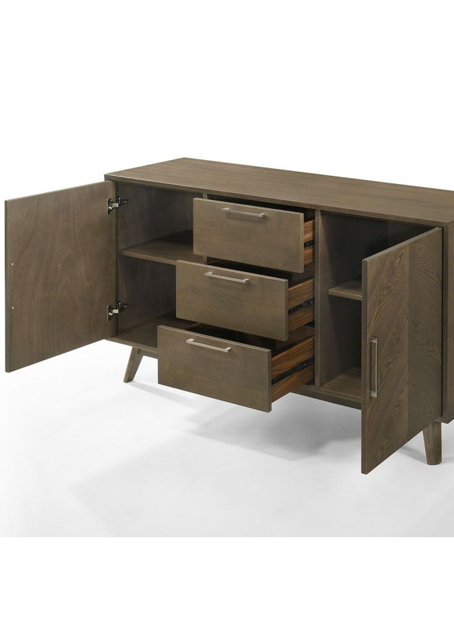 DANUBE HOME - Rampver Dining Sideboard - Night Wenge / Grey - Image 1