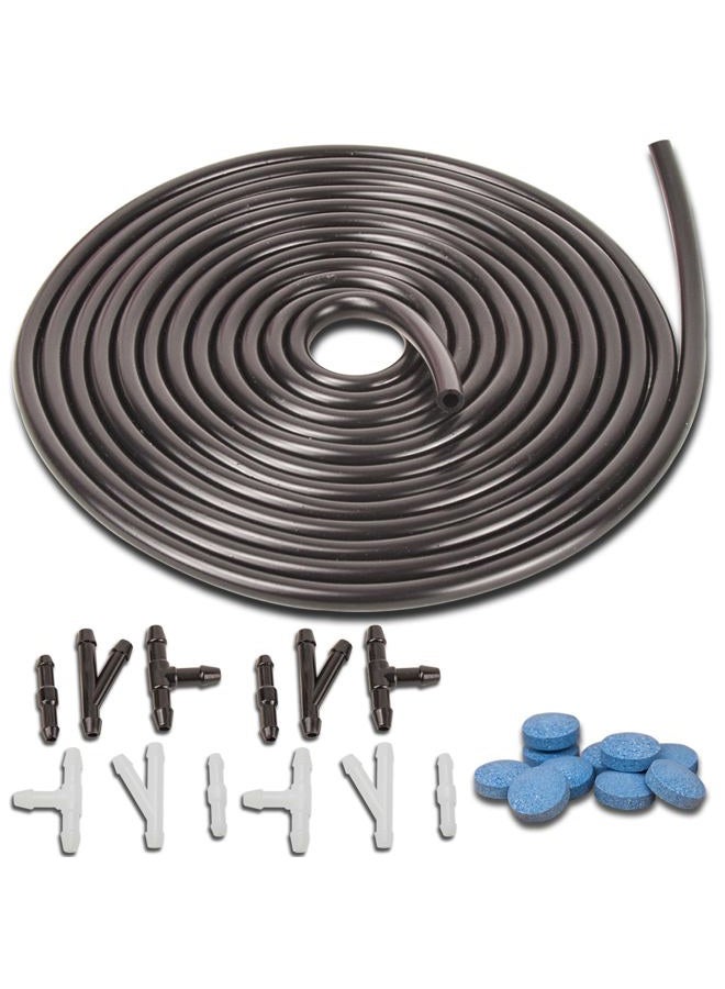 Awave bloom Premium Windshield Washer Hose Kit, includes 4 Meter Washer Fluid Hose and 12 Pcs Hose Connectors, for Car Windshield Washer Nozzle Installation - Image 1