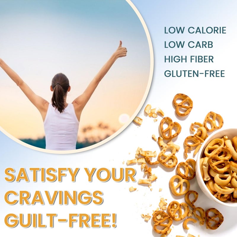 NutriWise Pretzel Protein Twists | 7 Bags | KETO Diet Friendly, Hunger Control Diet Snack, Low Fat, Low Carb, Low Calorie - Butter Flavor - Image 3