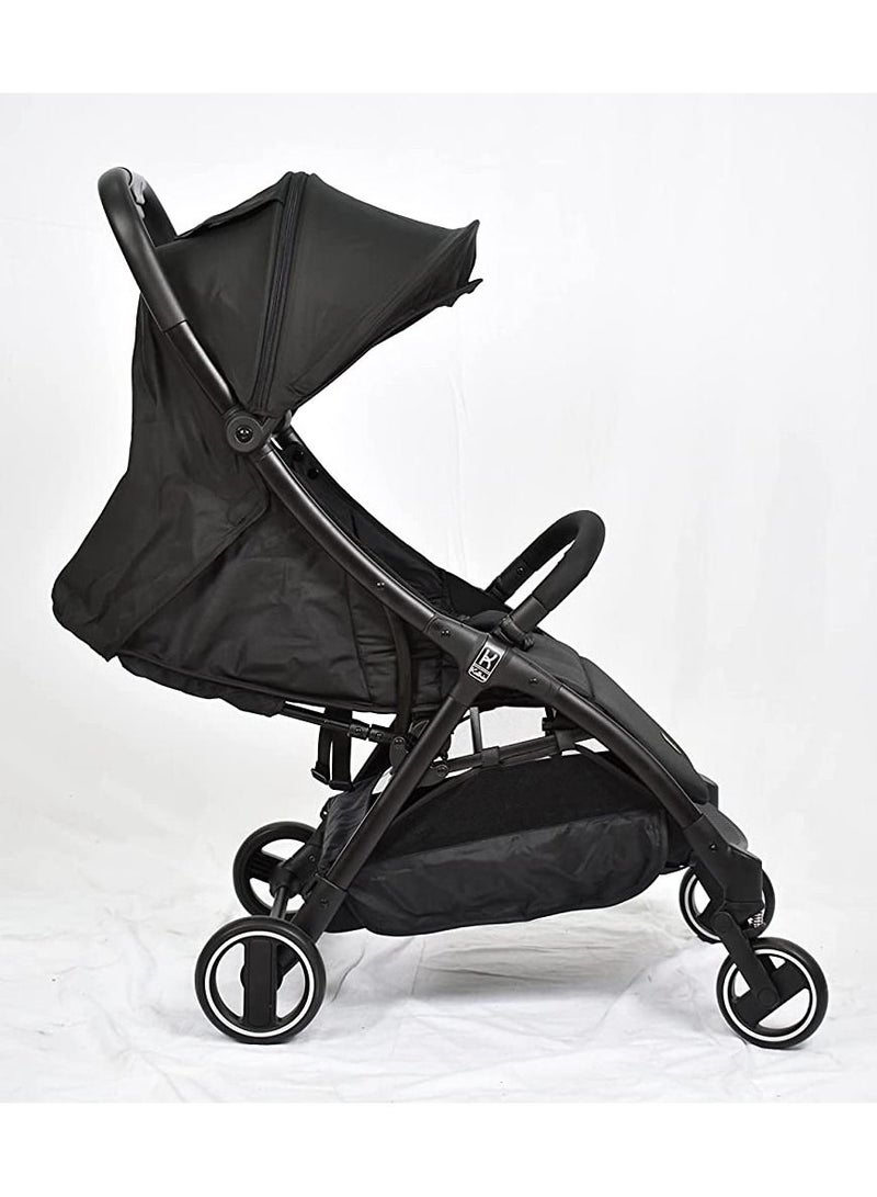 Kathie Baby Stroller Foldable with Cup Holder Storage Basket One-Step Brake and Front Bumper - High-Quality Design - Image 2