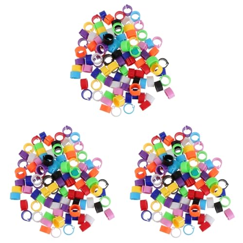 FRCOLOR 300 Pcs Bird Identification Foot Rings for Pigeons Parrots Cockatiels Budgies Small Birds 031X031X018 Inch Opening Leg Bands for Easy Use and Breed Separation - Image 1