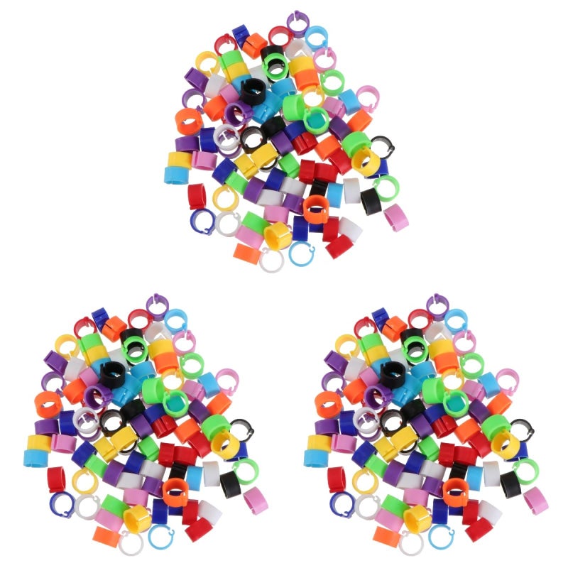 FRCOLOR 300 Pcs Bird Identification Foot Rings for Pigeons Parrots Cockatiels Budgies Small Birds 031X031X018 Inch Opening Leg Bands for Easy Use and Breed Separation - Image 2