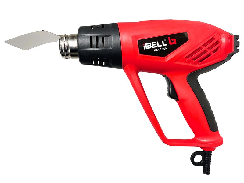 IBELL TOOLS iBELL HG20-82 2000W Heat Gun with Dual Temperature 350°C | 550°C & Dual Air Flow 250 | 550 L/min, Powerful Hot Air Blower for Paint Removal, Shrink Wrapping & DIY Works (Red, 6 Months Warranty) - Image 2