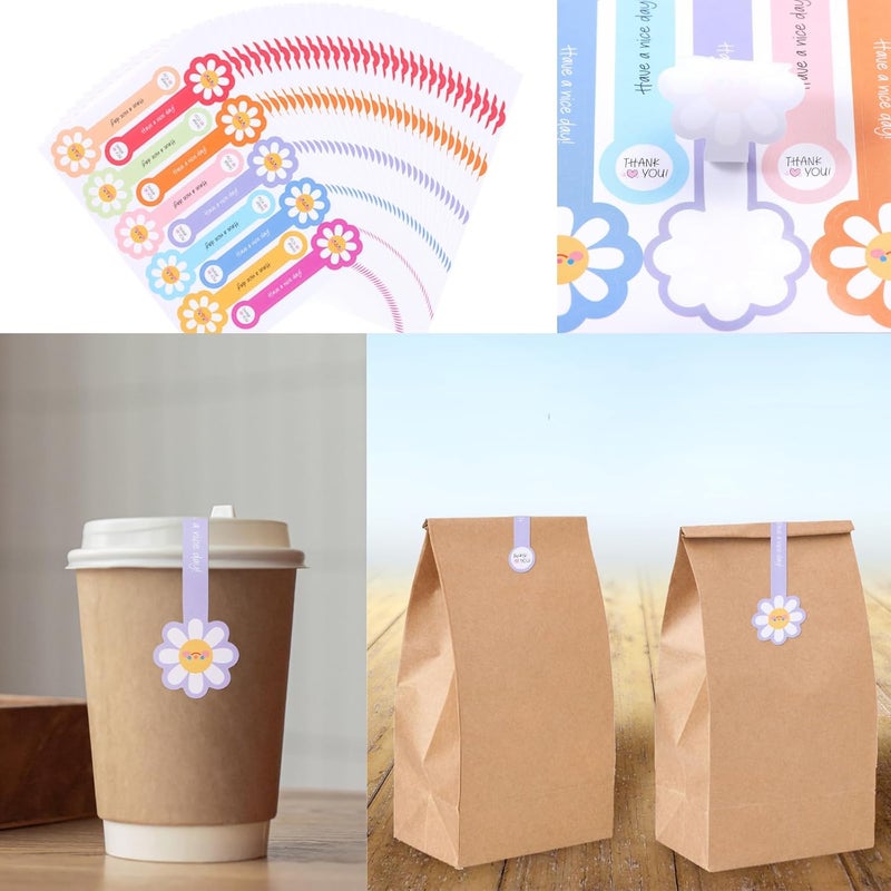 SWIUKPHE 300pcs Handmade Lollipop Baking Stickers, Long Label Sealing Stickers for Cake Box/Tins/Jars/Coffee Cups/Bottles, Self-Adhesive Bakery Stickers, Evident Seal Labels - Image 5