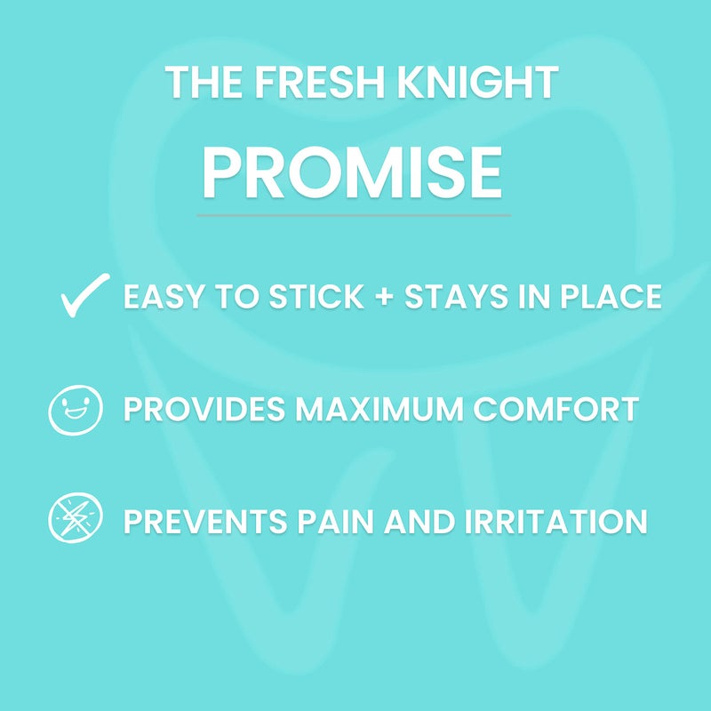 FRESH KNIGHT Braces Wax,10 Pack. Dental Wax for Braces & Aligners, Unscented & Flavorless - 50 Premium Orthodontic Strips. White Cases. Includes storage case. Food Grade ortho brace wax. Fresh Knight. (White) - Image 2
