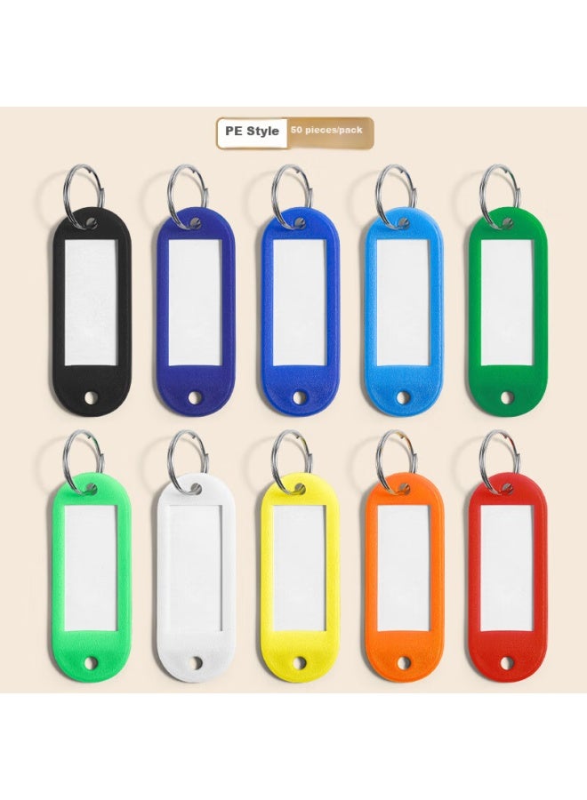 Jin Longxing Jinlongxing Colorful Key Tag, Identification Tag, Key Label, Keychain, 7212 Classification Management Marking Label, Key Pendant, Office Supplies, 50/bag - Image 1