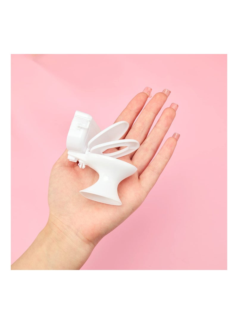 Y&D 2 Pieces Mini Toilet Seat Toy MAKINGTE Doll House Furniture Miniature Classic Bathroom Baby Tiny Cake Topper Dollhouse Accessories (White) - Image 2