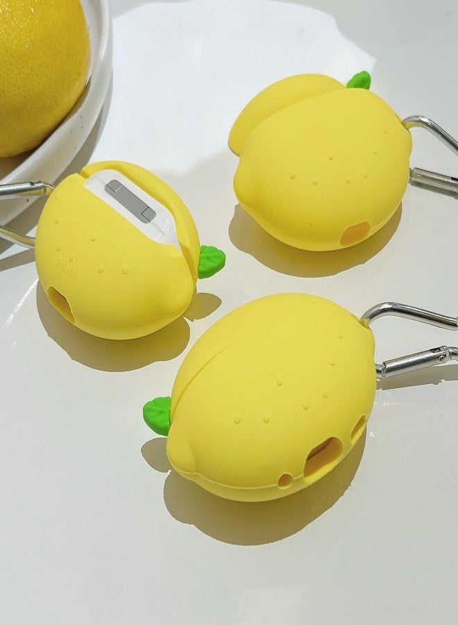 JCSMARTEC Silicone Case for Airpods 3rd 2021 Generation, Cute Lemon Fruit Protective Soft Rubber Cover Skin with Anti-Lost Keychain (Yellow Lemon) - Image 5