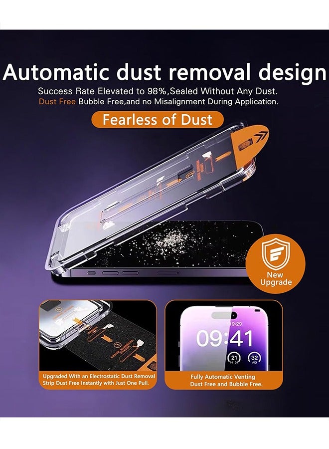 iPhone 16 Pro Screen Protector 【Full Coverage】【Easy Installation Frame】【Military-Grade Protection】 HD Clear, Anti-Fingerprint, 9H Tempered Glass Film for iPhone 16 Pro - Image 2