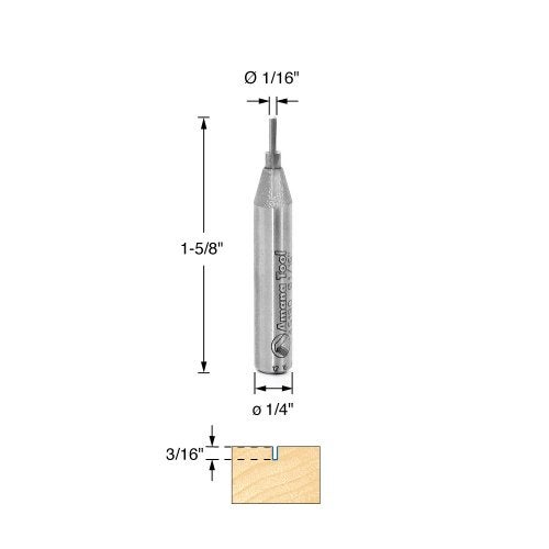 Amana Tool - 45190 Solid Carbide Cutting Edge Straight Plunge High Production 1/16 Dia x 3 - Image 2