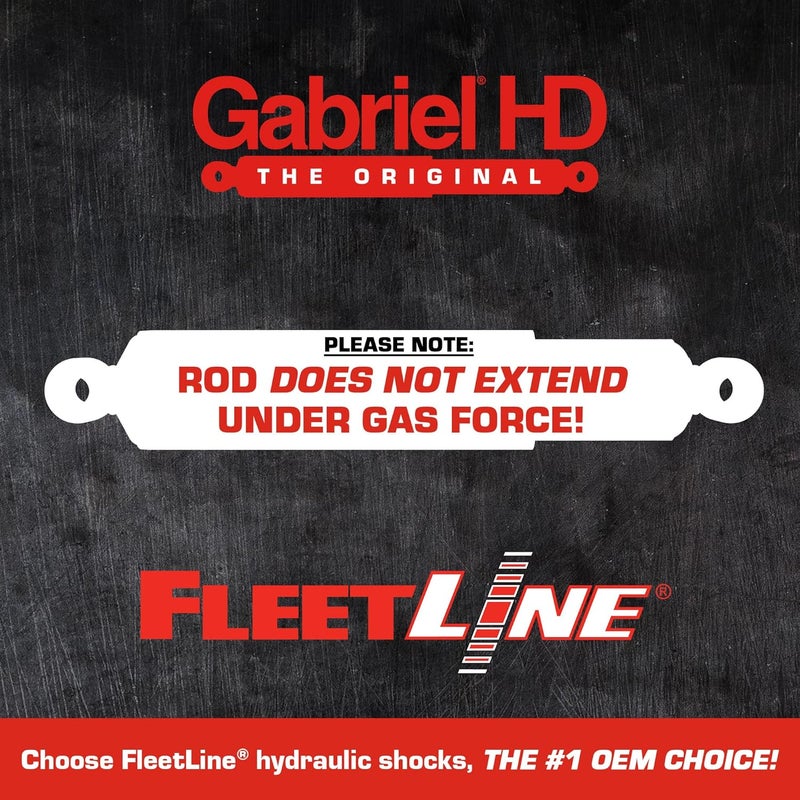 Gabriel FleetLine 85119 Heavy Duty Truck Front Shocks (Single) fits Kenworth T660 T680 T880 W990; Peterbilt 348, 389 567 579; OEM# B71-6012 - Image 3