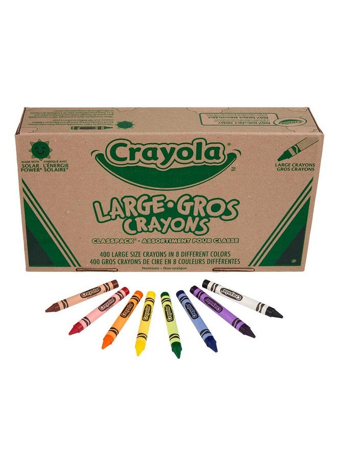 Crayola Crayon Classpack - 400ct (8 Colors), Large Crayons for Kids, Bulk School Supplies, Teacher Classroom Must Have, 3+ - Image 2