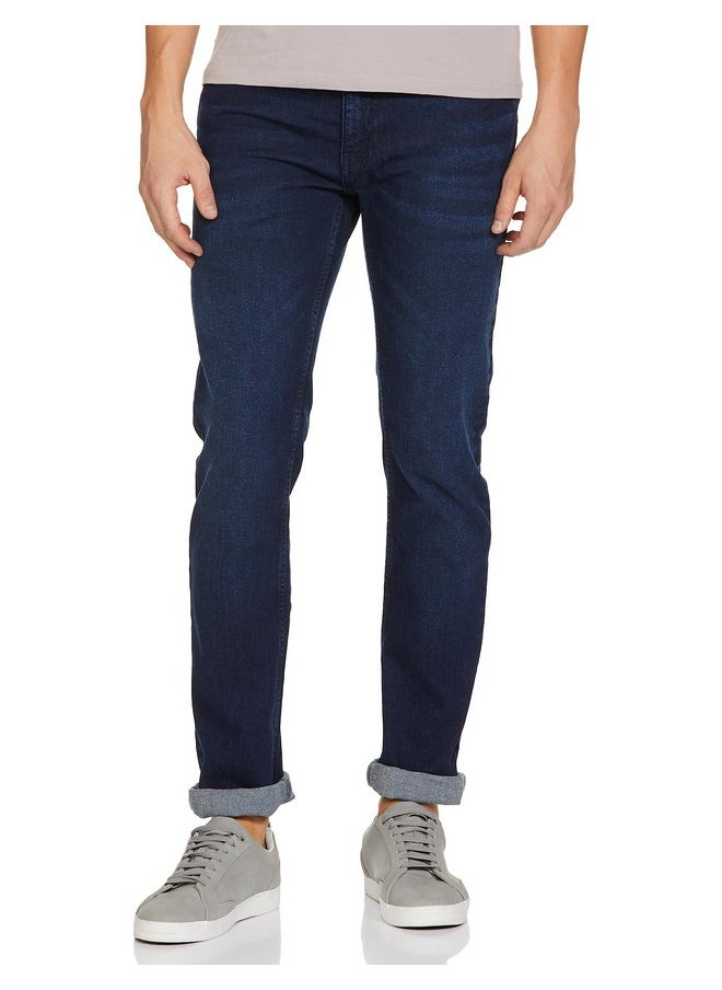 Pepe Jeans - Pepe Jeans Men's Mid Rise Slim Fit Jeans Dark Blue - Image 1