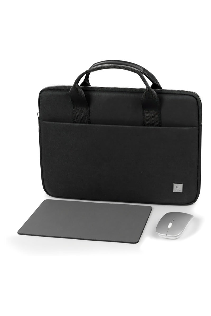 WIWU Genius Combo Set Laptop 3in1 HandBag & Mouse & Mouse Pad for 14" Laptop/ultrabook, Front layer-Black&Gray - Image 2