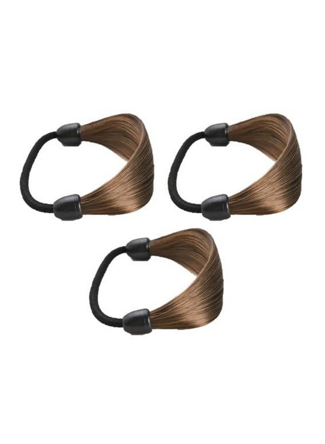 DCELLA Women Girl's Straight Wig Elastic Hair Band Synthetic Hair Braided Headband Classic Chunky Plaited Braids Elastic Stretch Hairpiece Women Girl Beauty (Pack of 3) - Image 1