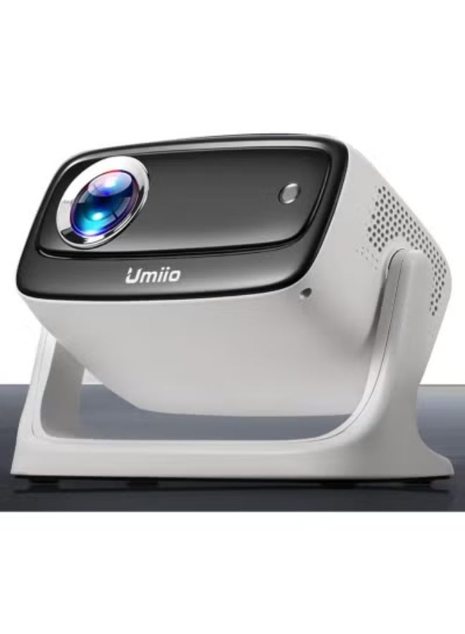 Umiio جهاز عرض الوسائط المتعددة المحمول Umiio U10 – دقة Full HD 1080P، دعم 4K، عدسة قابلة للتعديل بزاوية 135°، واي فاي وبلوتوث، LED مقاوم للغبار، مدخلات HDMI/USB مزدوج/AV، مسرح منزلي وسينما خارجية مع حقيبة حمل – أسود - Image 1