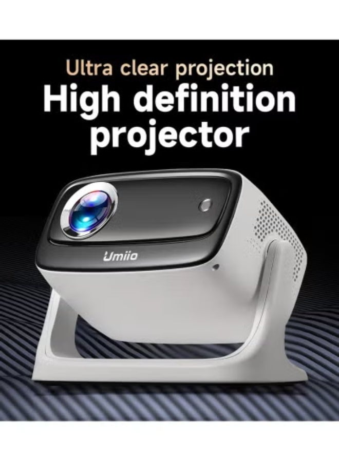 Umiio جهاز عرض الوسائط المتعددة المحمول Umiio U10 – دقة Full HD 1080P، دعم 4K، عدسة قابلة للتعديل بزاوية 135°، واي فاي وبلوتوث، LED مقاوم للغبار، مدخلات HDMI/USB مزدوج/AV، مسرح منزلي وسينما خارجية مع حقيبة حمل – أسود - Image 2