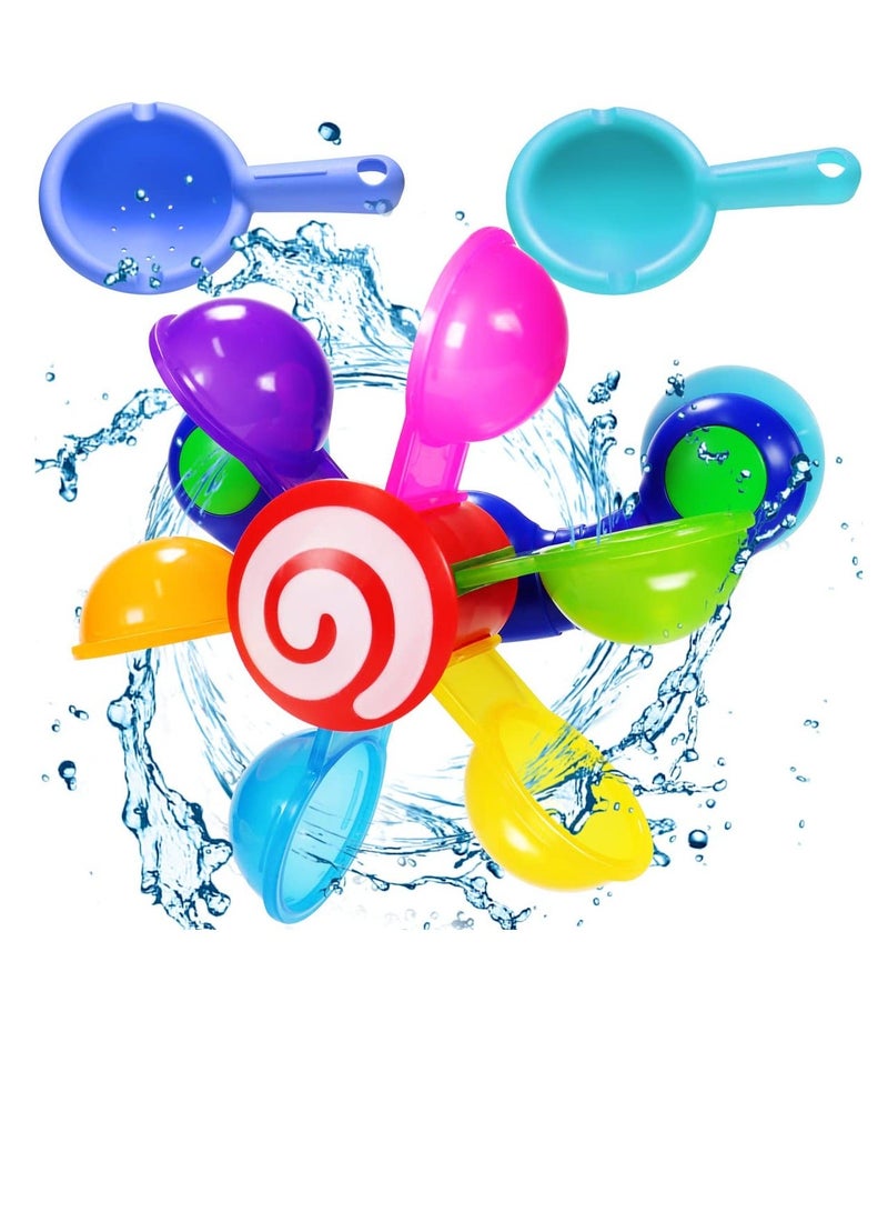 واي آند دي Bath Toys for Kids - Windmill Bathtub Toy Toddlers 1 2 3 4 Years Old Waterfall with Suction Cups Bathroom Strong Suckers Water Scoop Fun Boys Girls 1-4 - Image 1