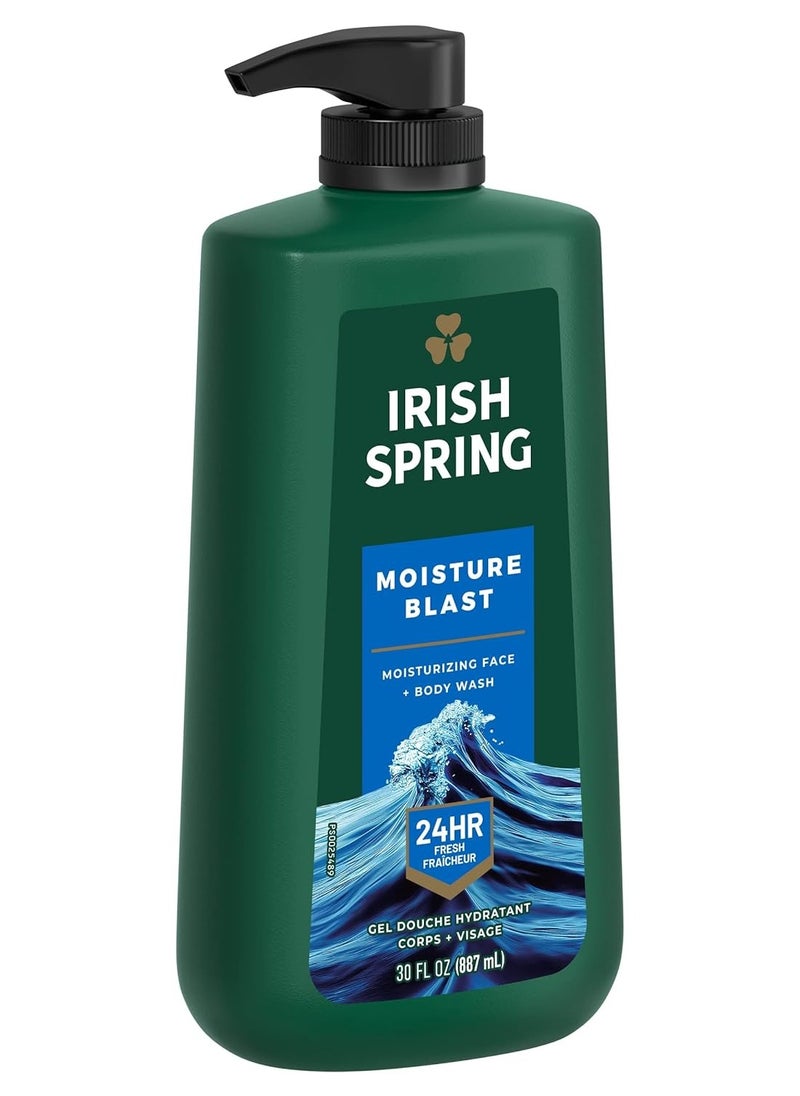 Irish Spring Irish Spring Moisture Blast Body Wash, 30 Oz Pump  - Image 1