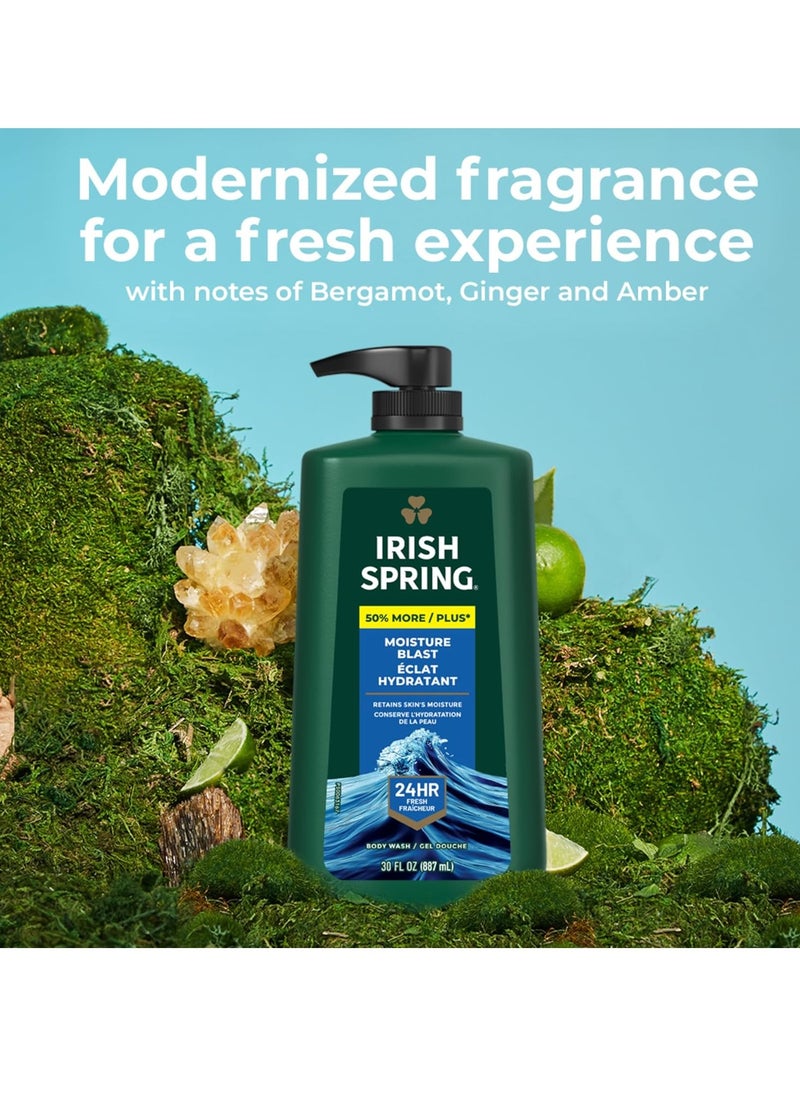 Irish Spring Irish Spring Moisture Blast Body Wash, 30 Oz Pump  - Image 3