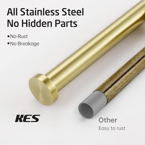 KES Bathroom Toilet Paper Holder 2 Pack SUS304 Stainless Steel Rustproof Toilet Roll Holder Dispenser Wall Mount Brushed Gold, A2175S12-BZ-P2 - Image 3