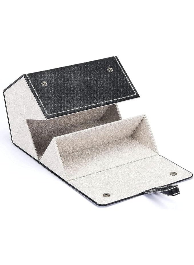 منظم نظارات 5 جيوب قابل للطي مع شنطة حمل – لون أسود أنيق - Image 3