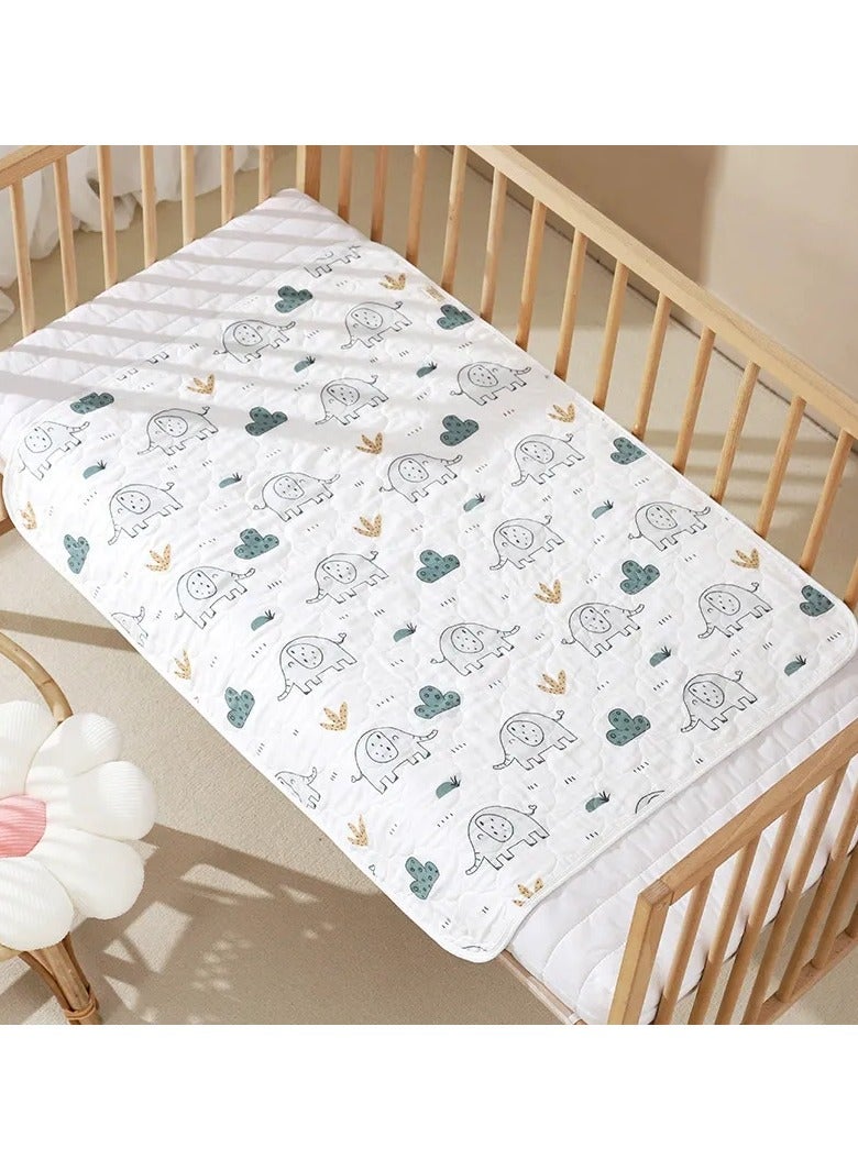 joybuy Kids Diaper Changing Mat, Mattress Sheet Protector, Baby Waterproof Bed Pad Bed Wetting Pads, Washable and Reusable Potty Training Pads for Pack in Play/Crib/Mini Crib 50*70CM