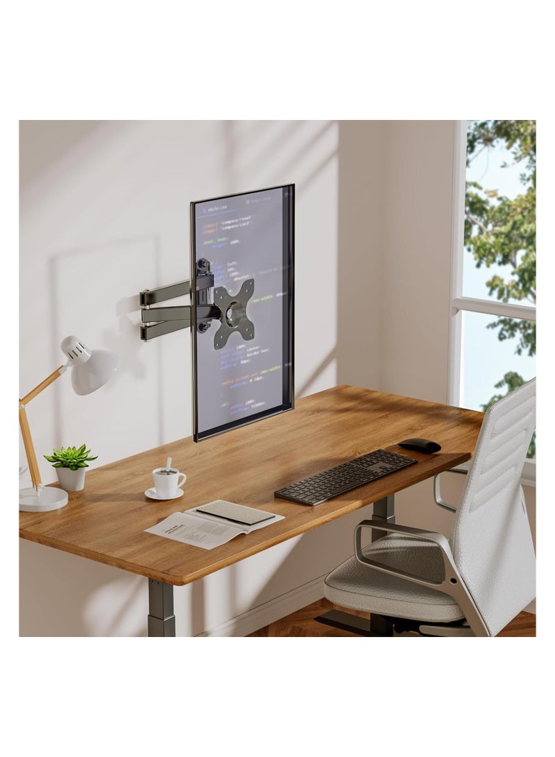 Wall Mount Articulating LCD Monitor Full Motion 15 inch Extension Arm Tilt Swivel for Most 13 to 32 inch LED TV Flat Panel Screen  - Image 3