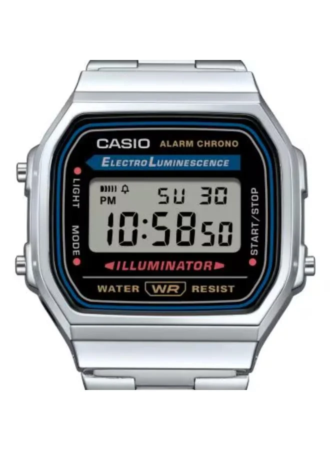 CASIO Men's Stainless Steel Digital Watch A168WA-1W - 36.3 mm