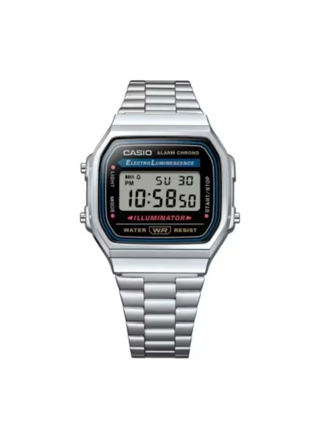 CASIO Men's Stainless Steel Digital Watch A168WA-1W - 36.3 mm
