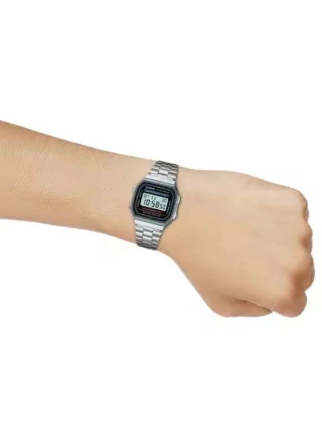 CASIO Men's Stainless Steel Digital Watch A168WA-1W - 36.3 mm