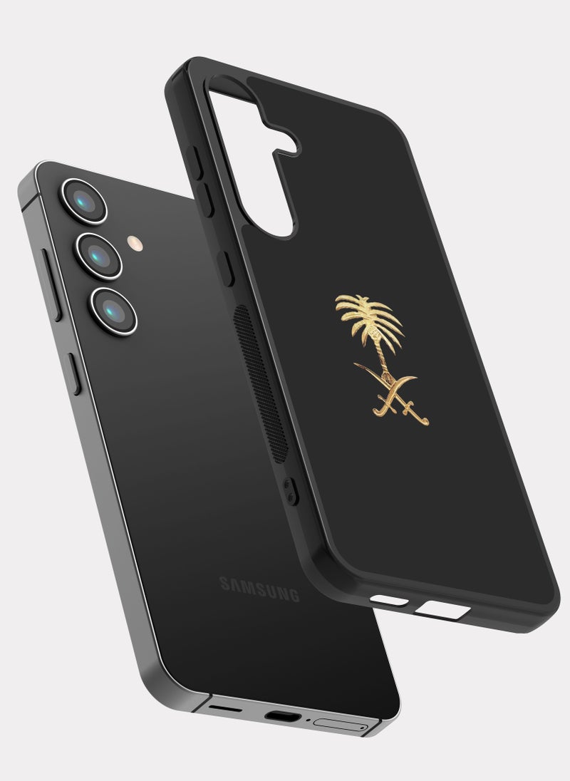 بكسلات كفر سامسونج جالكسي اس 24 بلس شعار المملكة العربية السعودية ذهبي - Image 2