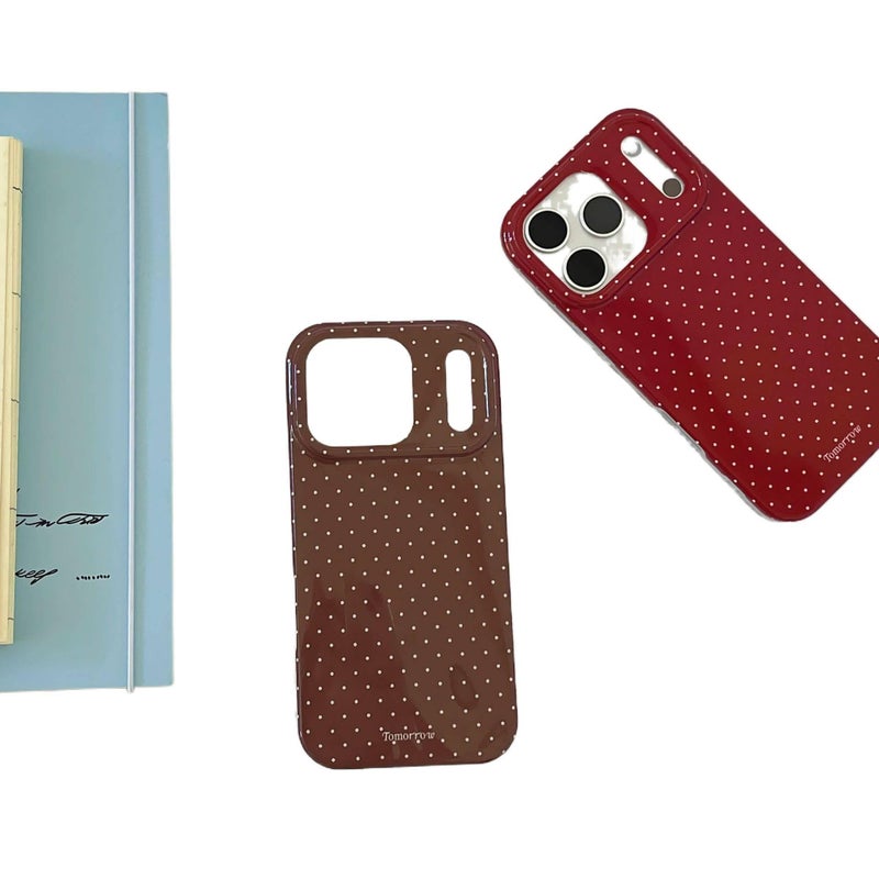 Protective Case | Red | TPU | Polka Dot | Drop Protection | Shockproof Cover for iPhone 15 / 15 Plus / 15 Pro / 15 Pro Max - Image 3