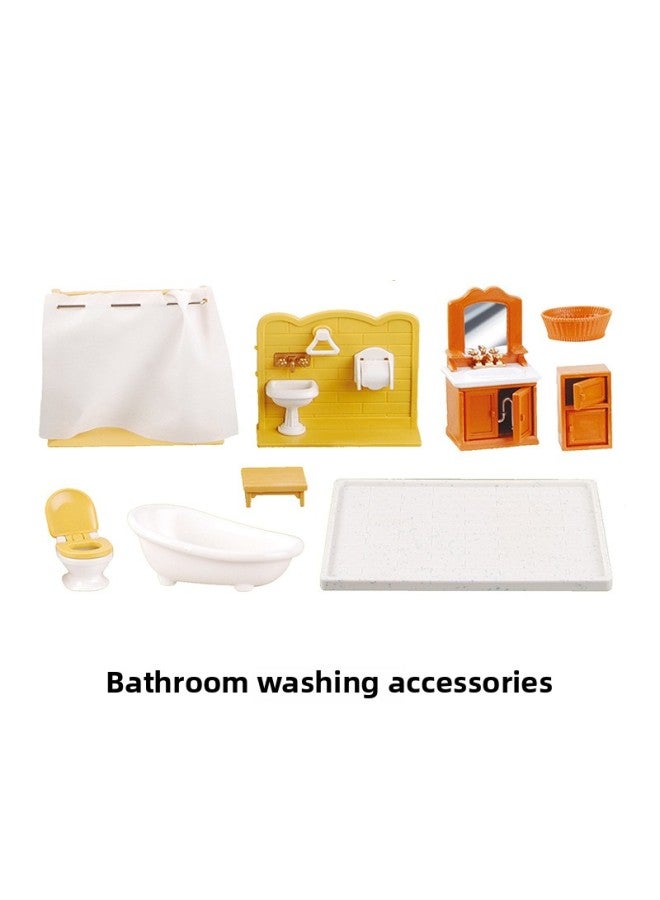 ألعاب منزل اللعب محاكاة أثاث الحمام المرحاض حوض الاستحمام بالوعة صغيرة صغيرة الحلي هدية صندوق-اللون: مجموعة الحمام (1 صندوق 36 صندوق) - Image 3