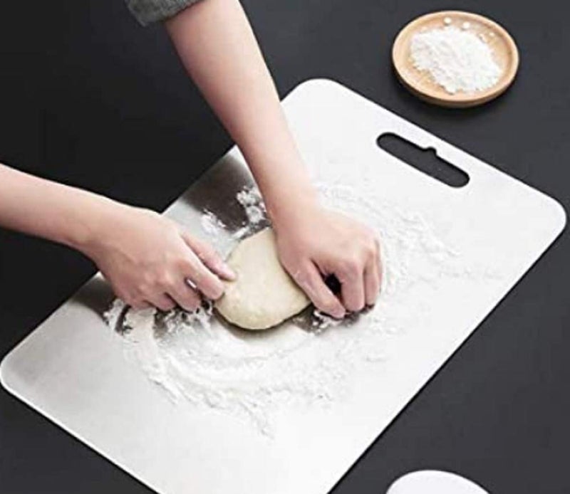 Rollyware EURO STYLE LARGE Chopping Board Stainless Steel Metal Cutting Kitchen,Heavy Duty Choping-Board Vegetable,Fruit Cutter, Meats vegitable Chopper Boards,Safe Durable with Warranty(Premium Steel - 304)(Dimension-L=36cm,W=26cm) - Image 5