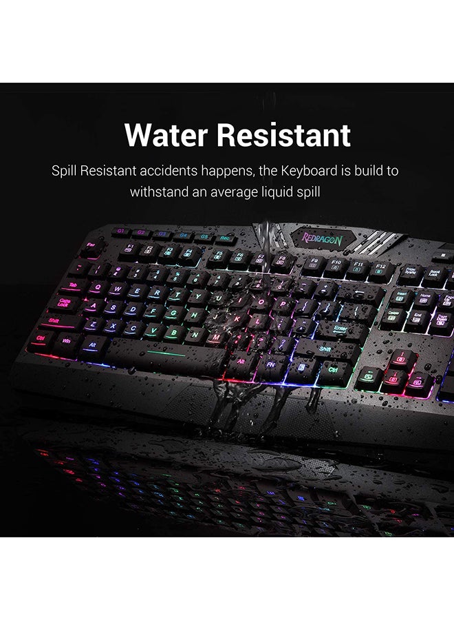 REDRAGON K503 Harpe RGB  7-Color LED Backlit, Full sized 104 with numeric pad keyboard - Image 4