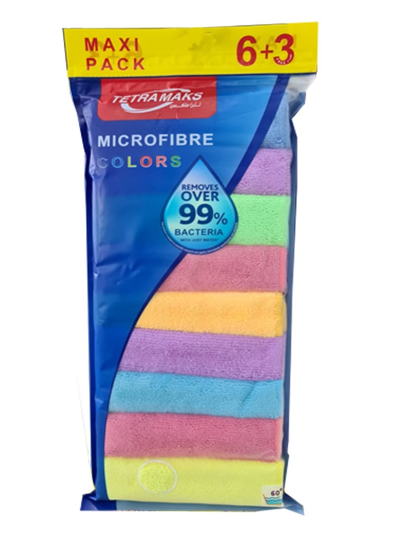 TETRA MAKS 9 Piece Microfibre Cleaning Cloth Set - Image 1