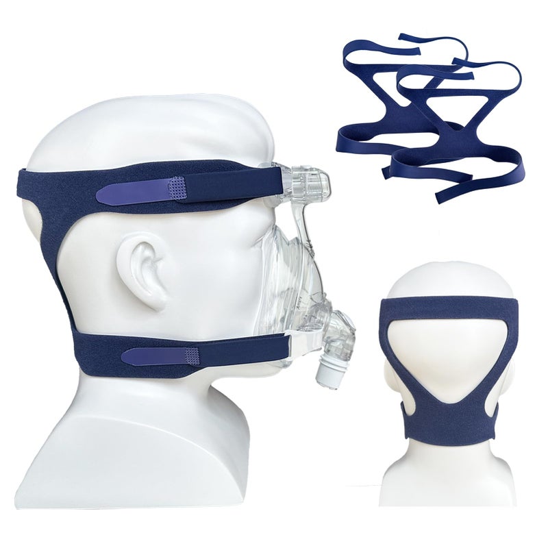 GJX 2 Packs Universal Headgear Closed Edges Replacement Headgear Strap CPAP Mask Full Face Replace Part (Without Mask) - Image 1