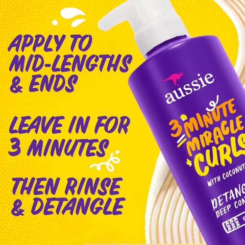 P&G-Aussie Aussie 3 Minute Miracle Curls Deep Conditioner 16 Ounce Pump (475ml) (2 Pack) - Image 3