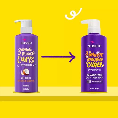 P&G-Aussie Aussie 3 Minute Miracle Curls Deep Conditioner 16 Ounce Pump (475ml) (2 Pack) - Image 4